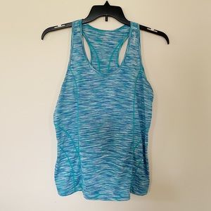 Final Price Large Reebok Racerback Workout Top Blue and Green